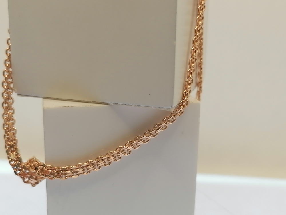 8050202П-45 ЦЕПЬ ПУСТОТЕЛАЯ Бисмарк машинный (Au 585)