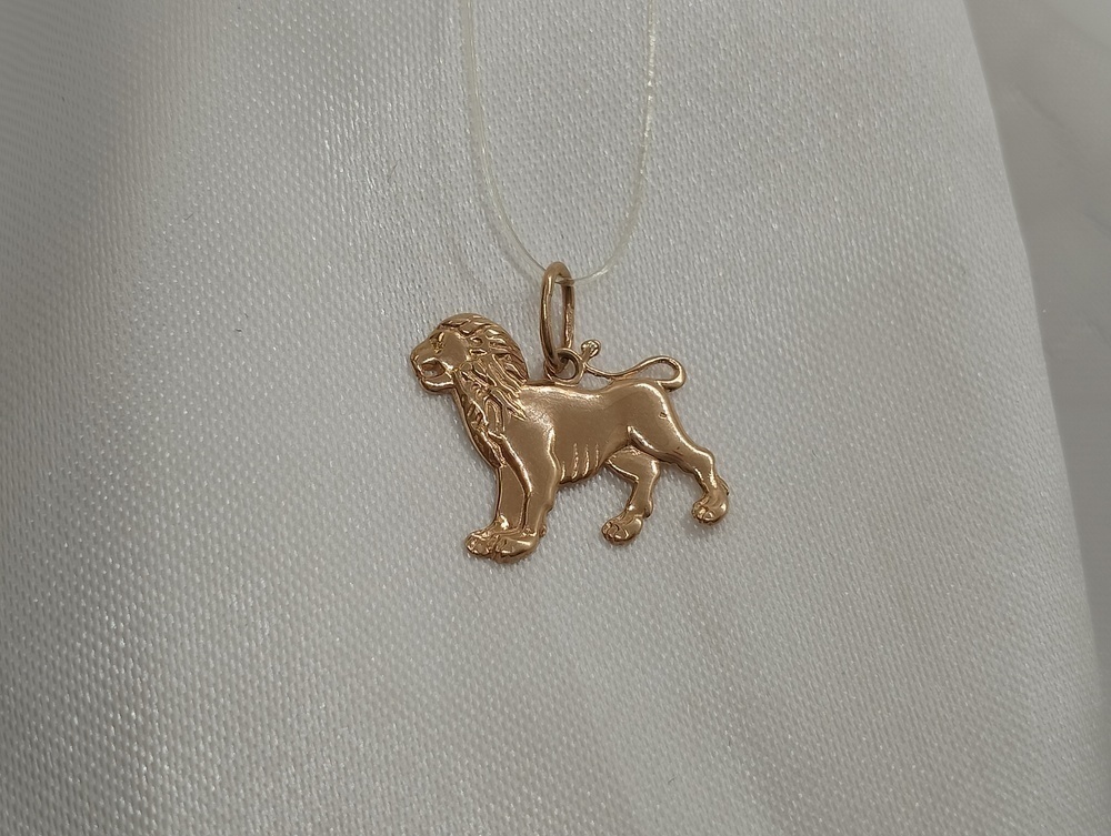 5265/лев ПОДВЕСКА ЗНАК ЗОДИАКА ЛЕВ (Au 585)
