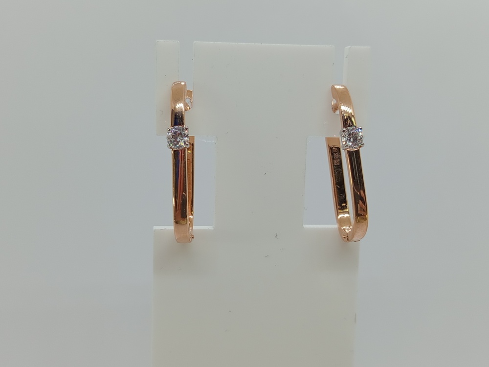 СЕРЬГИ С КАМНЕМ (Au 585)