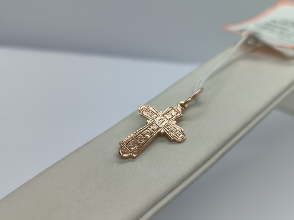 ПОДВЕСКА КРЕСТ БЕЗ КАМНЯ (Au 585)