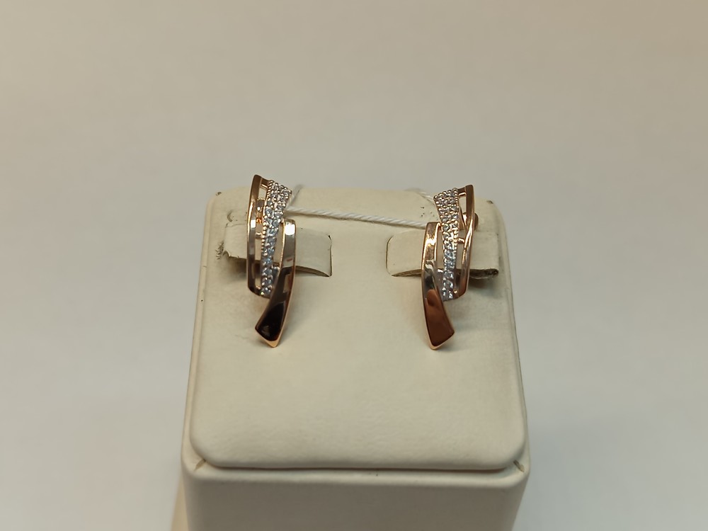 СКМИ585 СЕРЬГИ С КАМНЯМИ (Au 585)