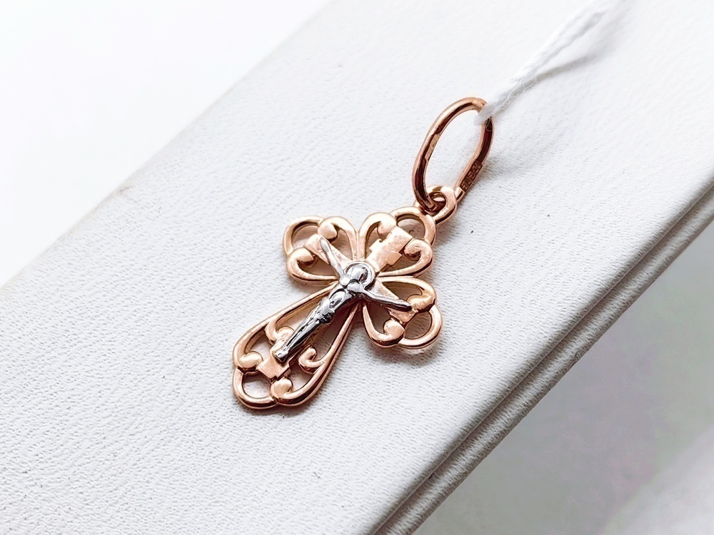 ПОДВЕСКА КРЕСТ без камня (Au 585)