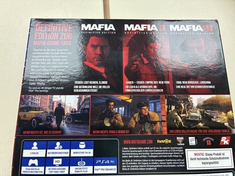 Игра Playstation 4 Mafia Trilogy