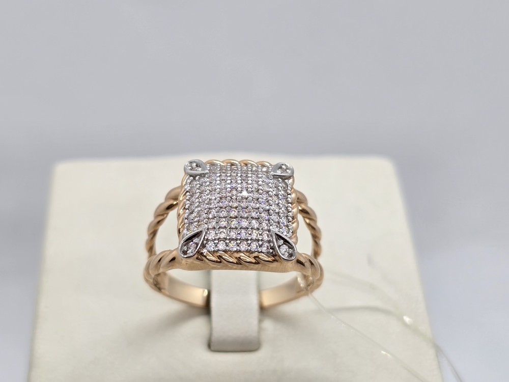 КОЛЬЦО С КАМНЯМИ (Au 585)