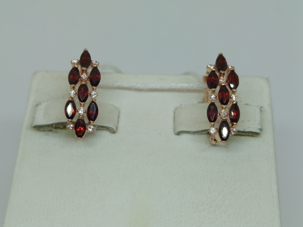 СКМИ585 СЕРЬГИ С КАМНЯМИ (Au 585)