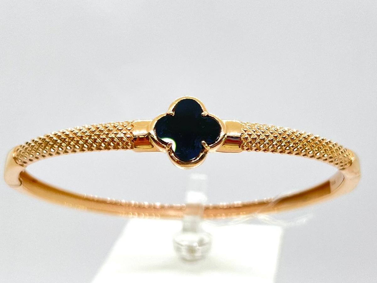 БРАСЛЕТ ЖЕСТКИЙ С КАМНЕМ (Au 585)