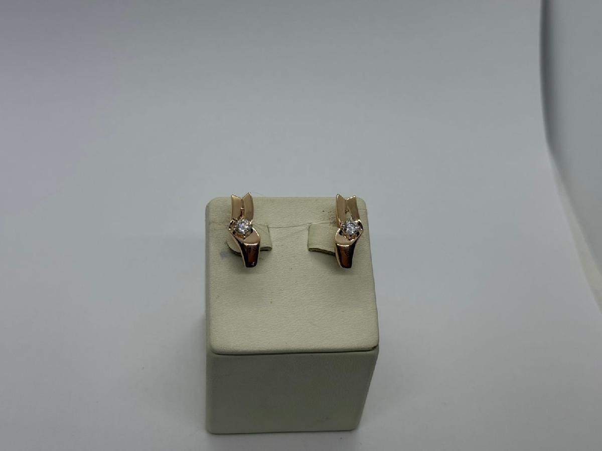 СЕРЬГИ С КАМНЕМ (Au 585)