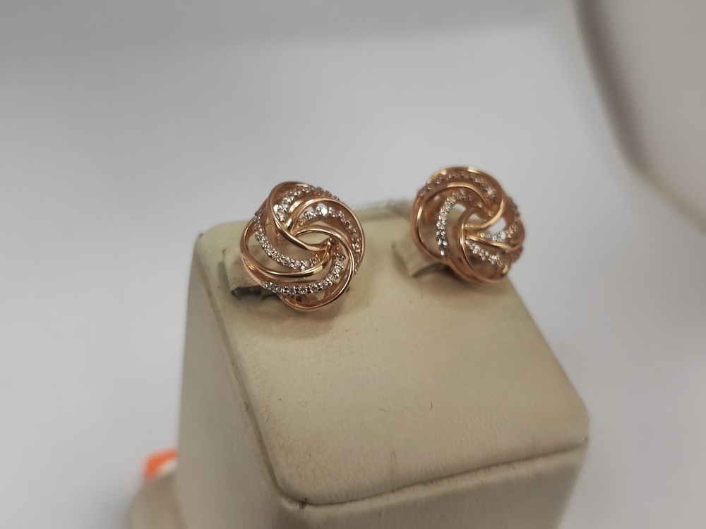 СКМИ585 СЕРЬГИ С КАМНЯМИ (Au 585)