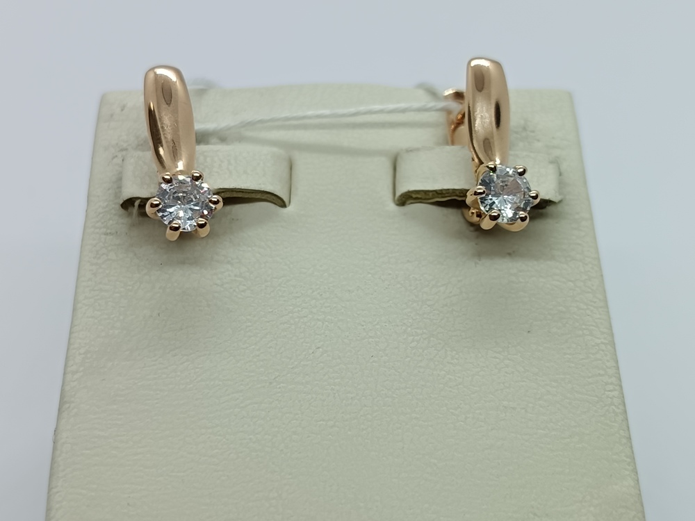 СЕРЬГИ С КАМНЕМ (Au 585)