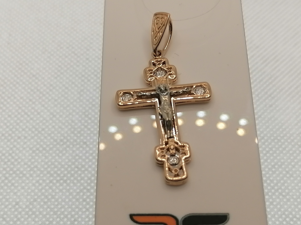 ПОДВЕСКА КРЕСТ без камня (Au 585)