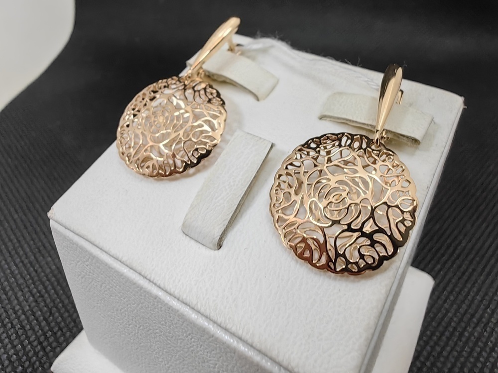 СБКМ585 СЕРЬГИ БЕЗ КАМНЯ (Au 585)