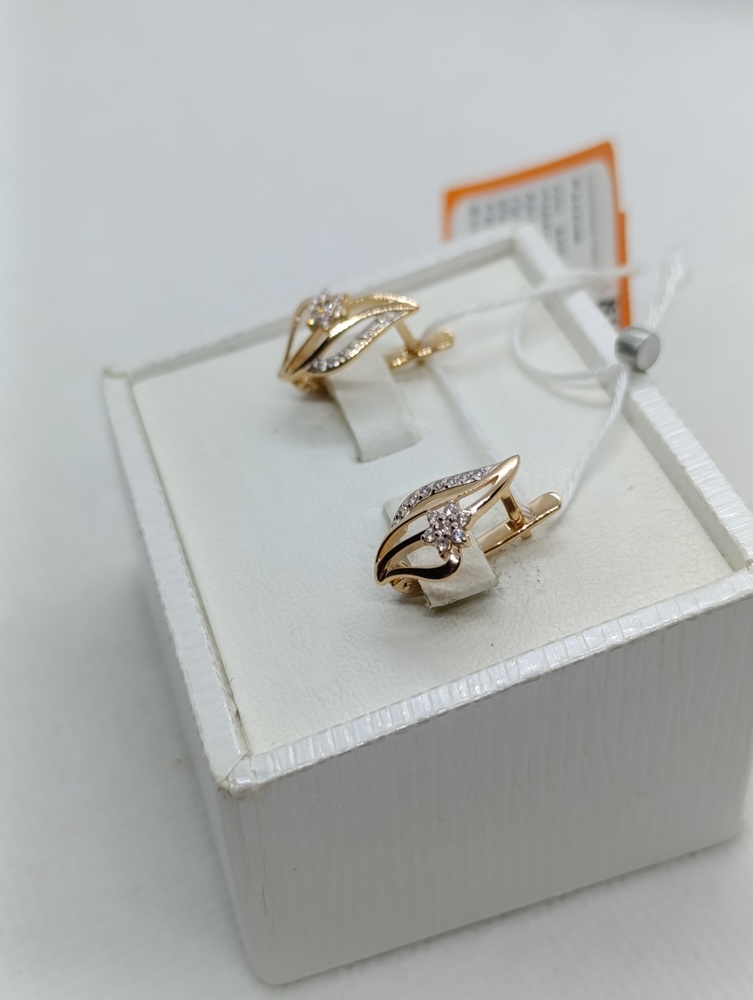 СКМИ585 СЕРЬГИ С КАМНЯМИ (Au 585)