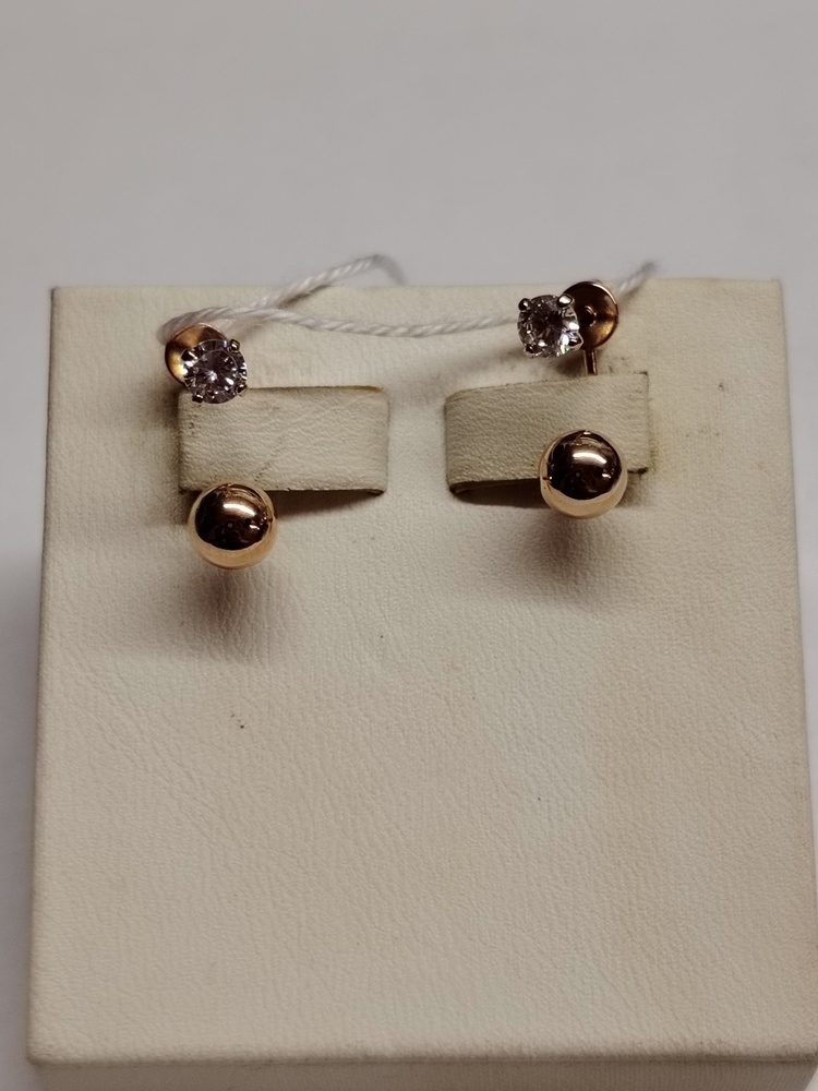 СЕРЬГИ С КАМНЕМ (Au 585)