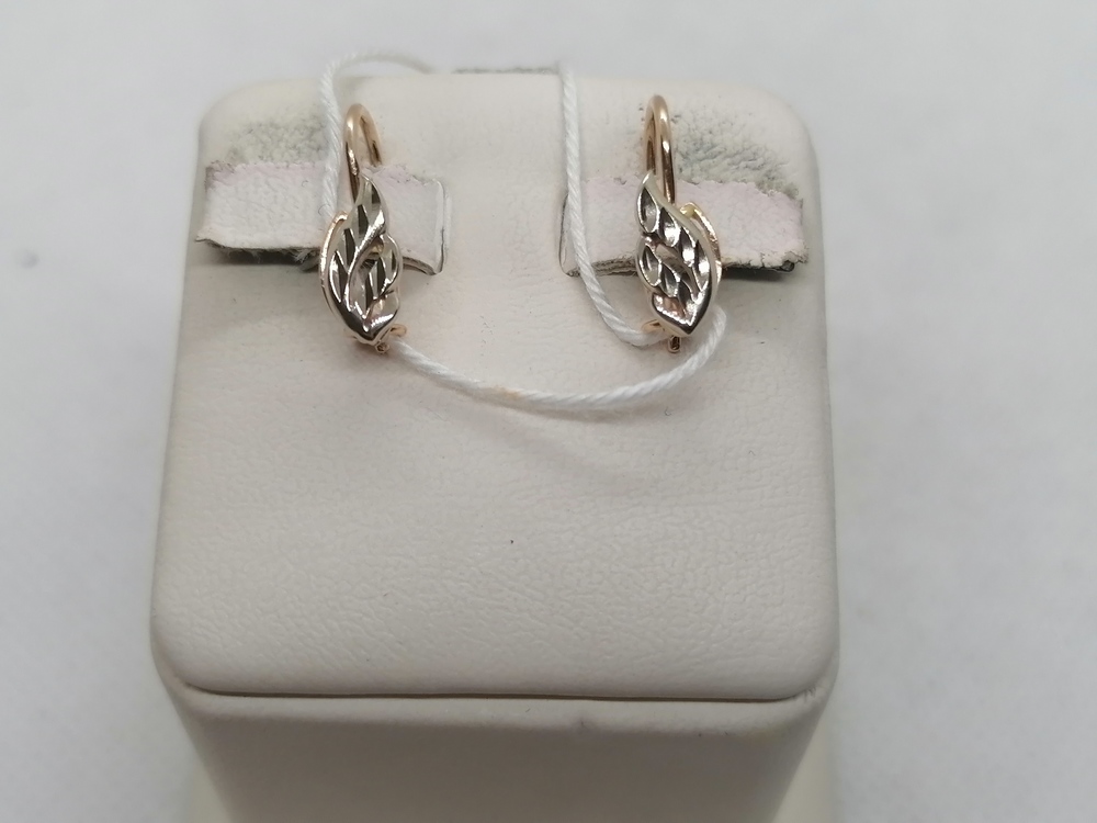 СБКМ585 СЕРЬГИ БЕЗ КАМНЯ (Au 585)