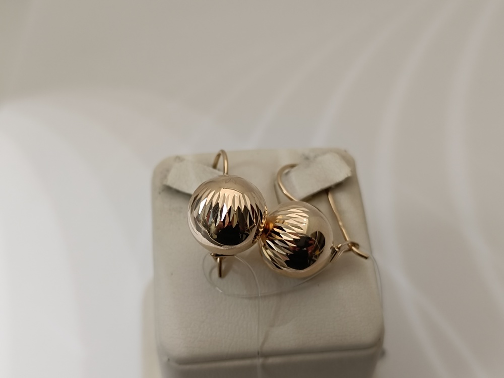 СЕРЬГИ ПЕТЕЛЬКА без камня (Au 585)