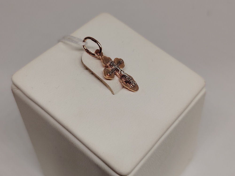 ПОДКБК585 ПОДВЕСКА КРЕСТ БЕЗ КАМНЯ (Au 585)