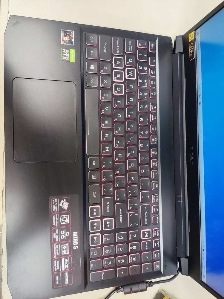 Ноутбук Acer; Ryzen 5 5600H, GeForce RTX 3060, 16 Гб, 512 GB, Нет