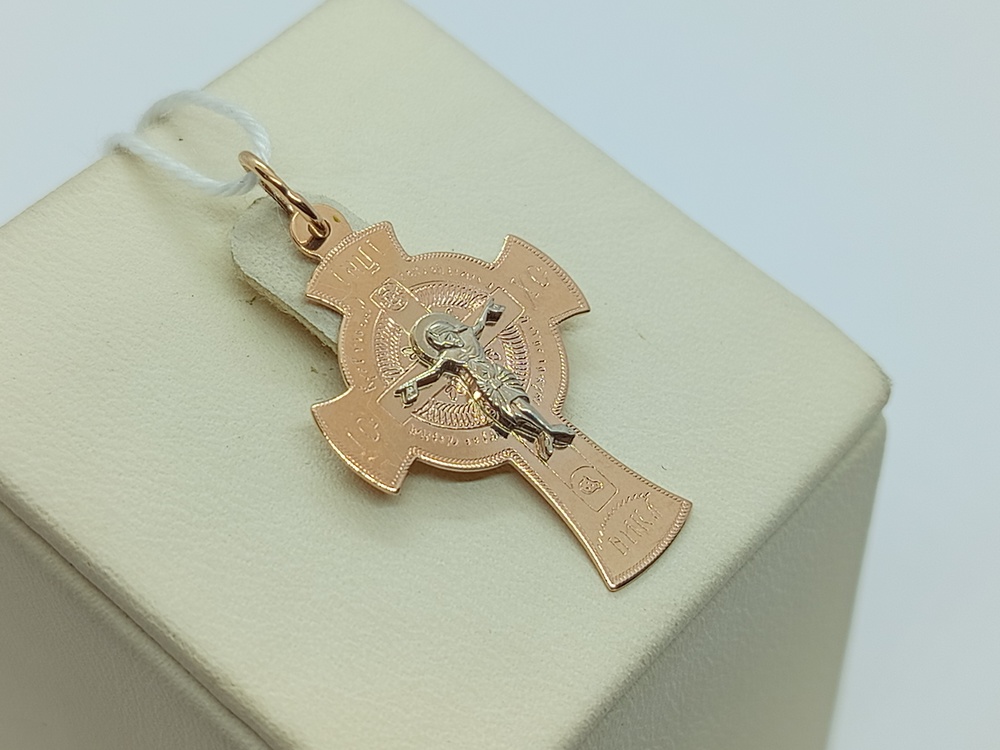 ПОДКБК585 ПОДВЕСКА КРЕСТ БЕЗ КАМНЯ (Au 585)