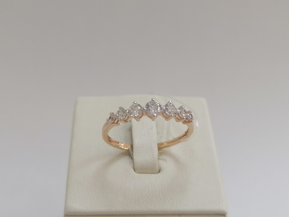 КОЛЬЦО С КАМНЯМИ (Au 585)