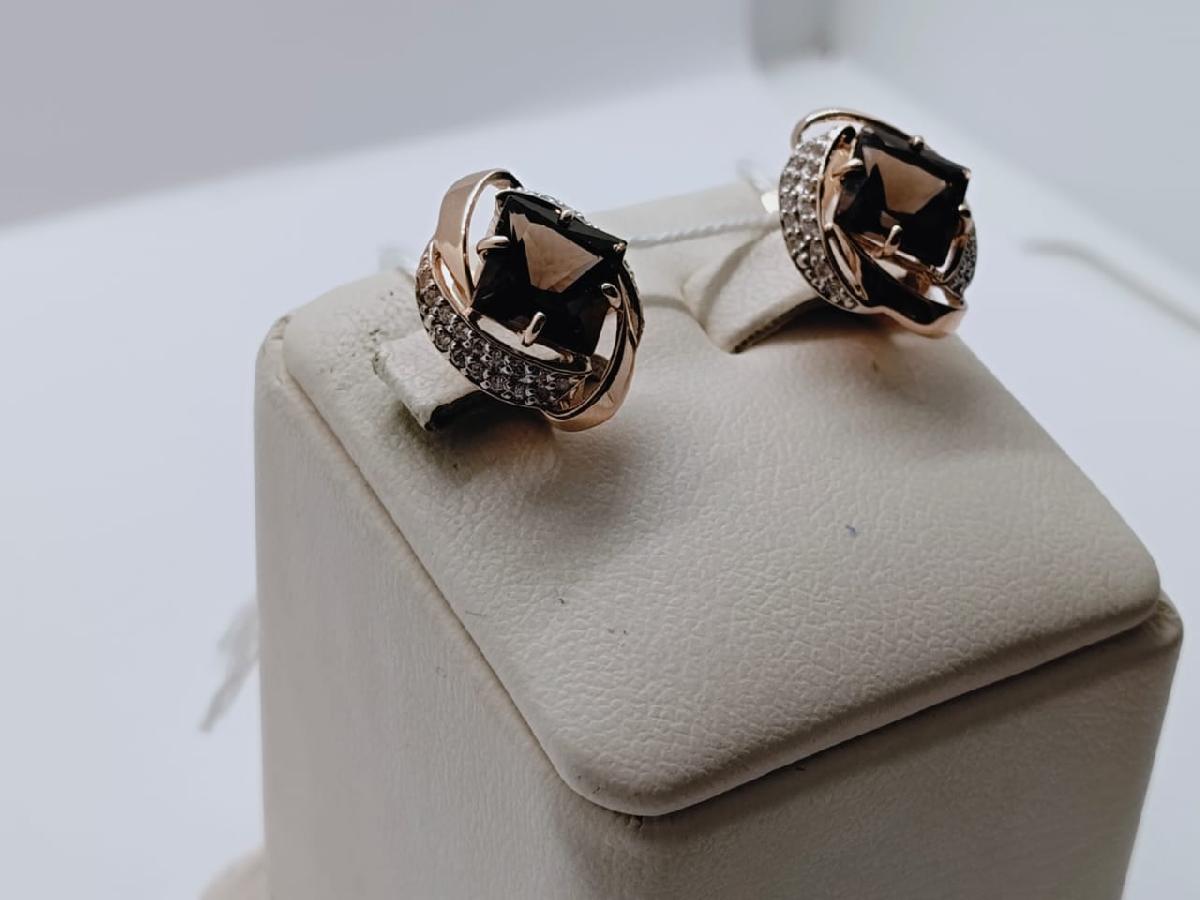 СКМИ585 СЕРЬГИ С КАМНЯМИ (Au 585)