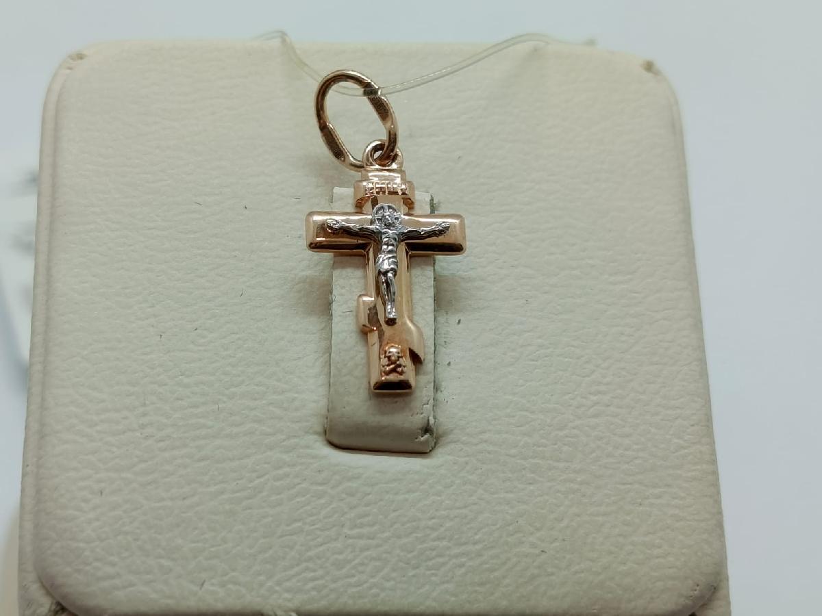 ПОДВЕСКА КРЕСТ без камня (Au 585)