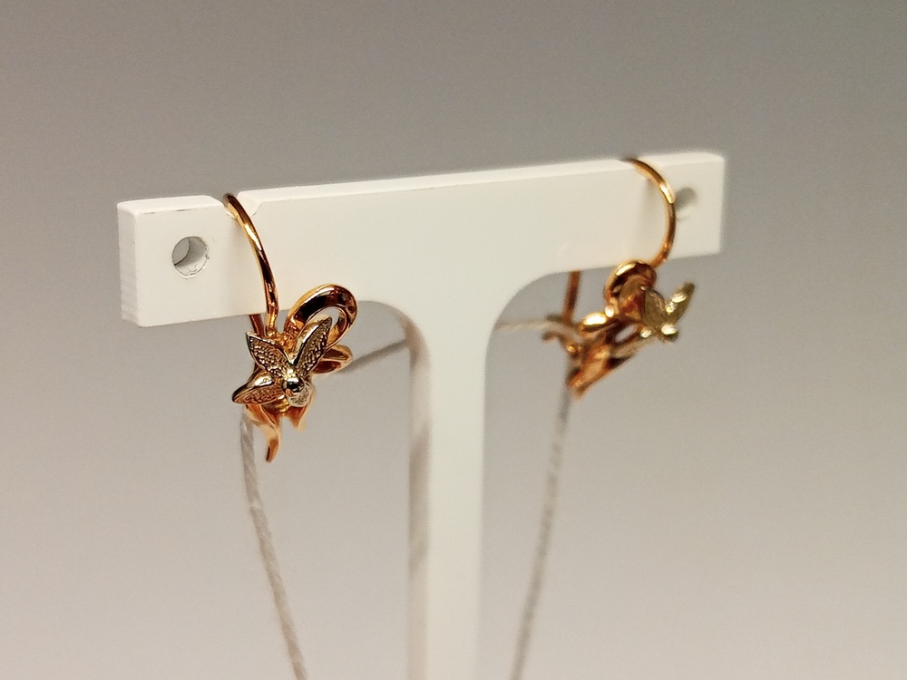 СБКМ585 СЕРЬГИ БЕЗ КАМНЯ (Au 585)