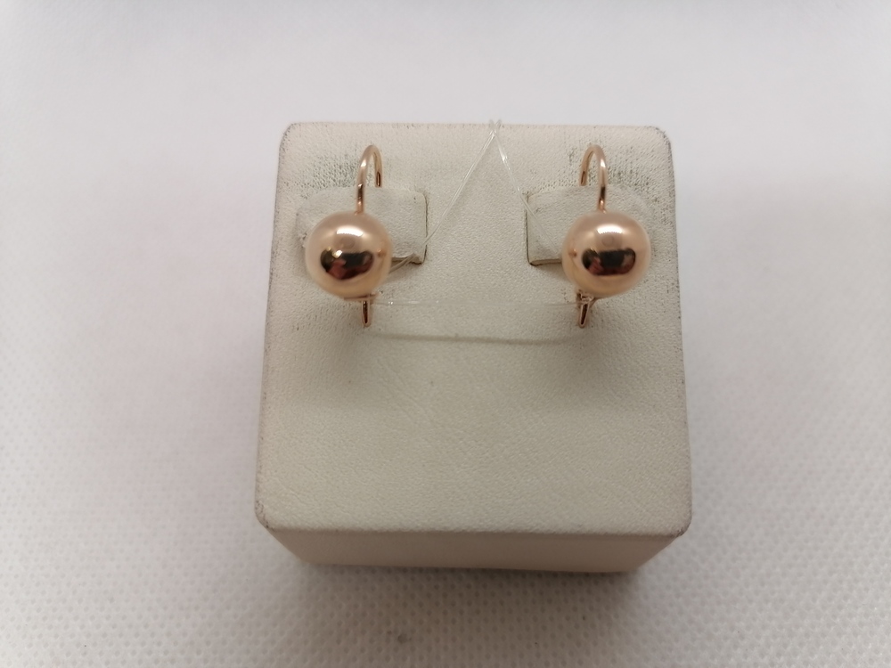 20508 СЕРЬГИ ПЕТЕЛЬКА без камня (Au 585)