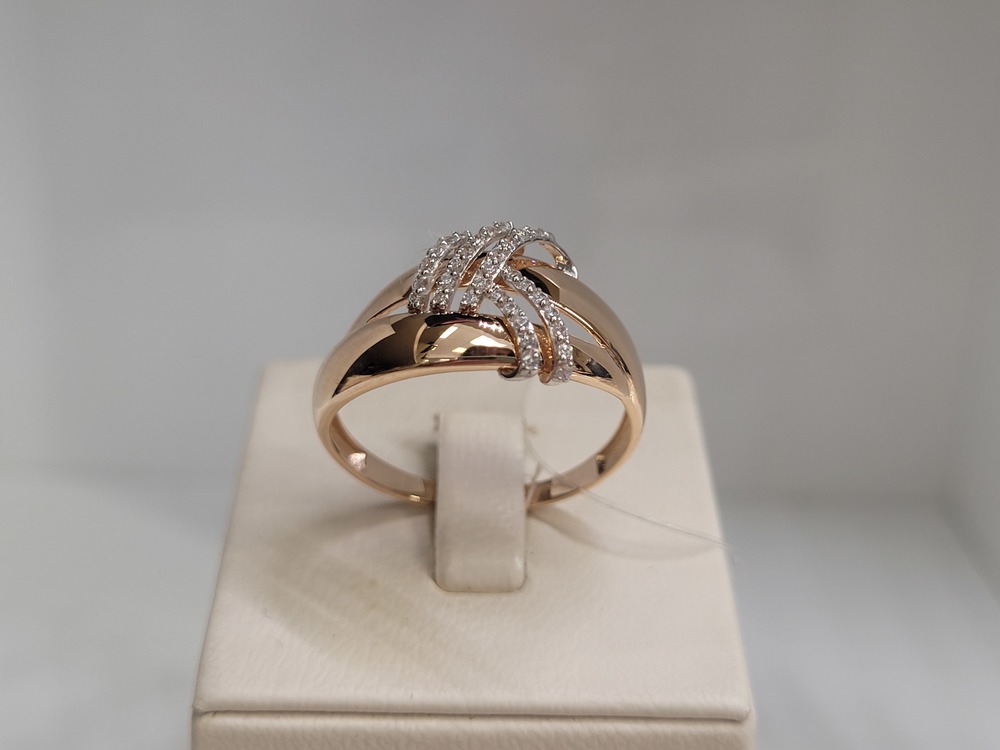 КОЛЬЦО С КАМНЯМИ (Au 585)