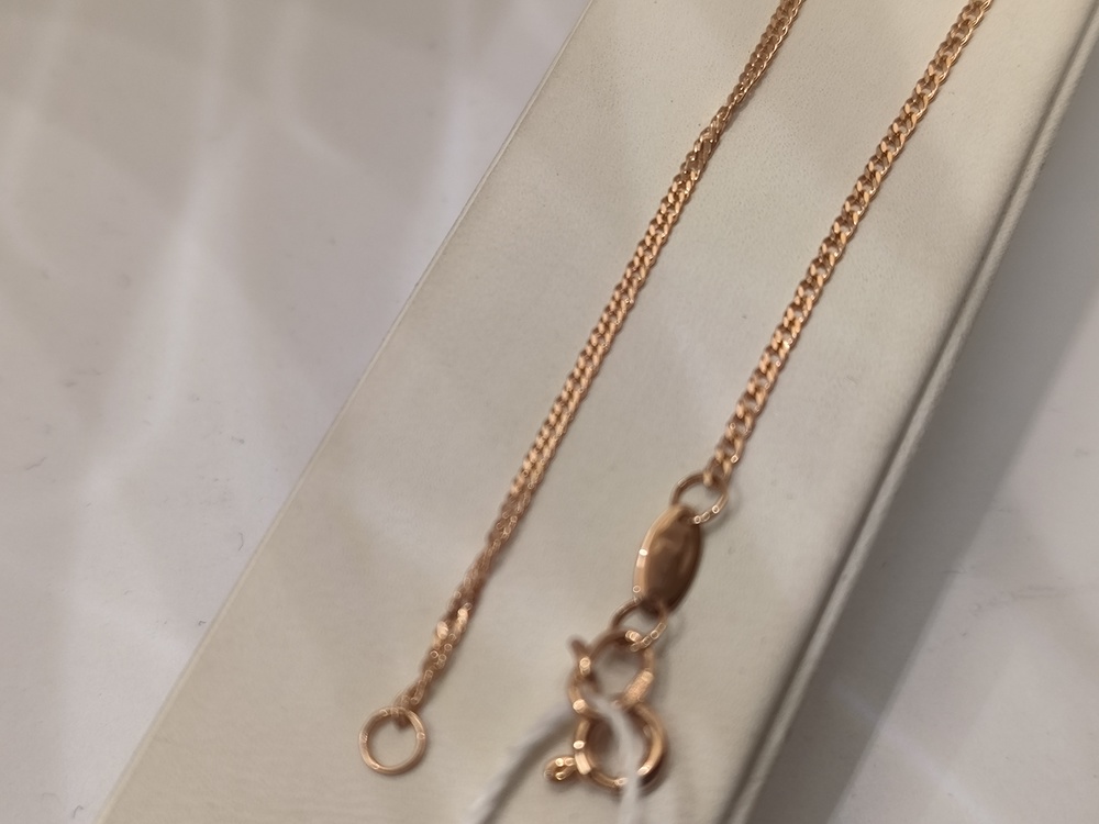 БРАСЛЕТ ПУСТОТЕЛЫЙ Ромб двойной Au 585