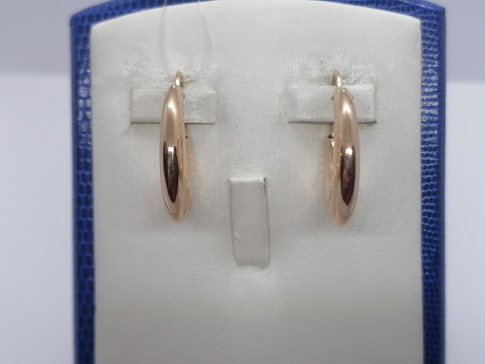 20188А-1 СЕРЬГИ БЕЗ КАМНЯ (Au 585)