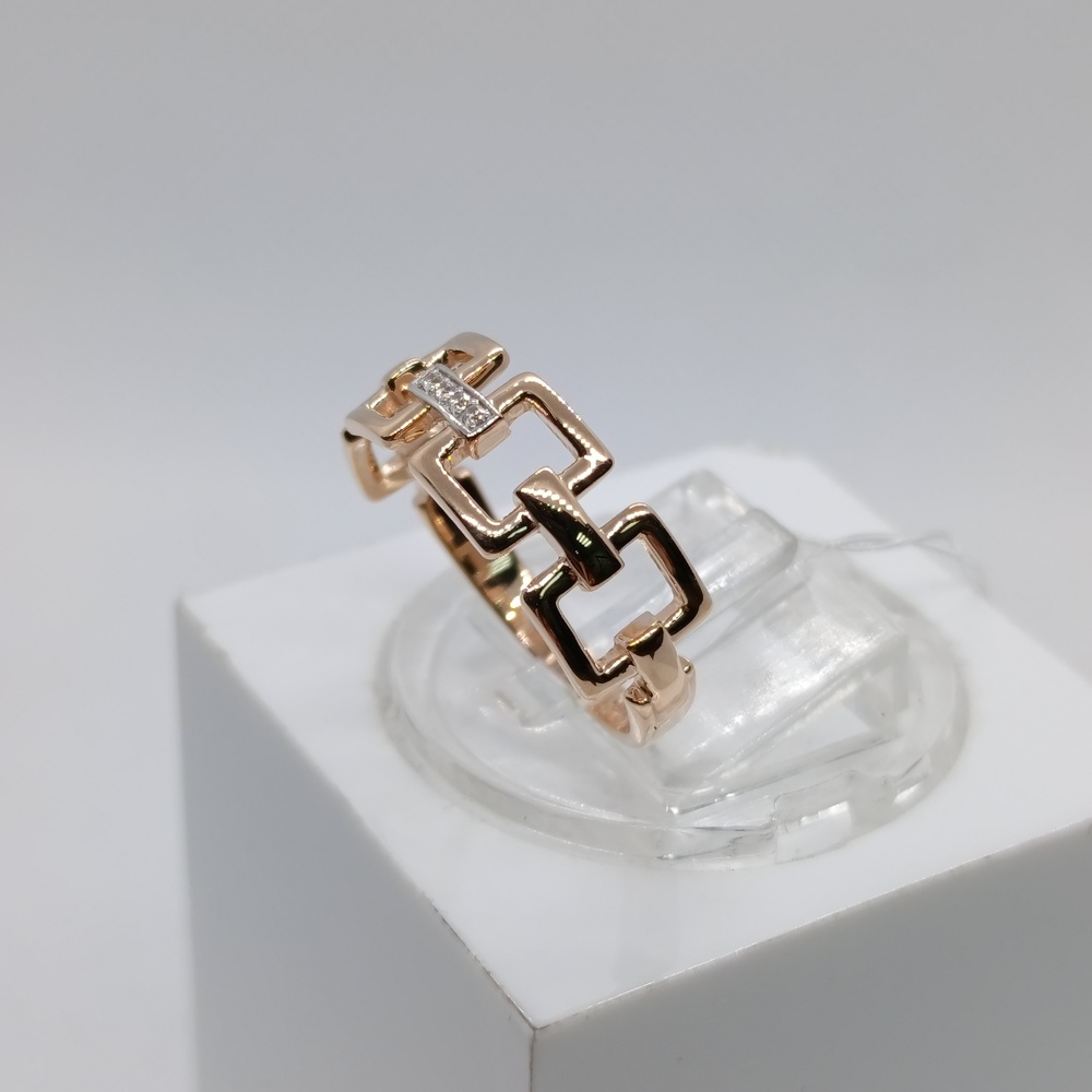 КОЛЬЦО С КАМНЯМИ (Au 585)