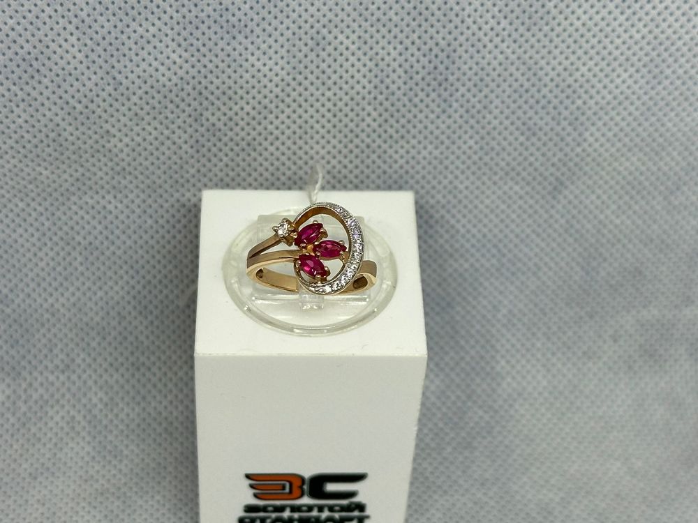 КОЛКМИ585 КОЛЬЦО С КАМНЯМИ (Au 585)