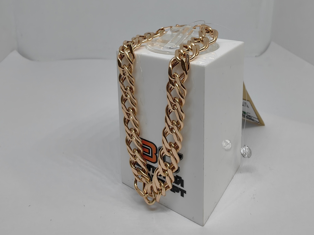 7120154П-19 БРАСЛЕТ ПУСТОТЕЛЫЙ Ромб двойной (Au 585)