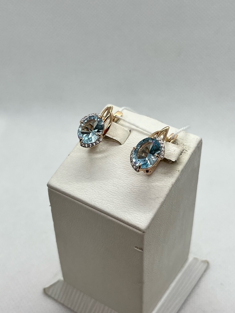 СКМИ585 СЕРЬГИ С КАМНЯМИ (Au 585)