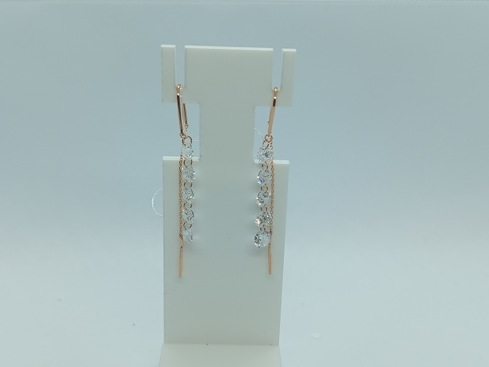 СЕРЬГИ ПРОДЕВКИ с камнями (Au 585)