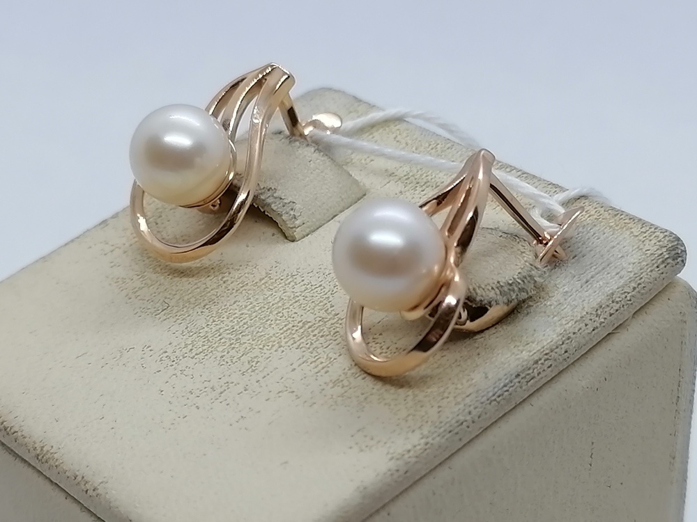 СКМ585 СЕРЬГИ С КАМНЕМ (Au 585)