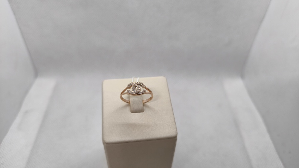 КОЛЬЦО С КАМНЯМИ (Au 585)