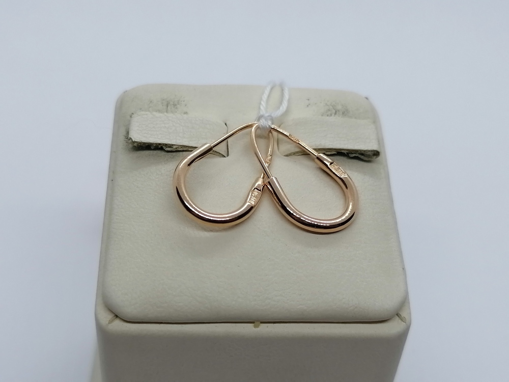 СБКМ585 СЕРЬГИ БЕЗ КАМНЯ (Au 585)