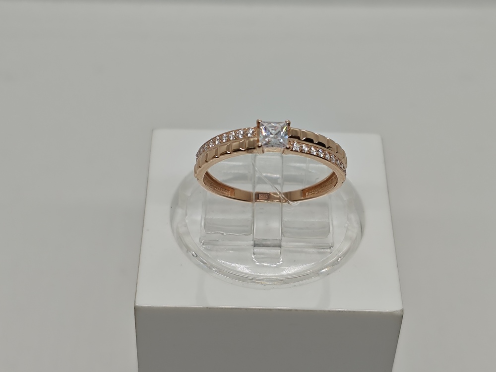 КОЛЬЦО С КАМНЯМИ (Au 585)