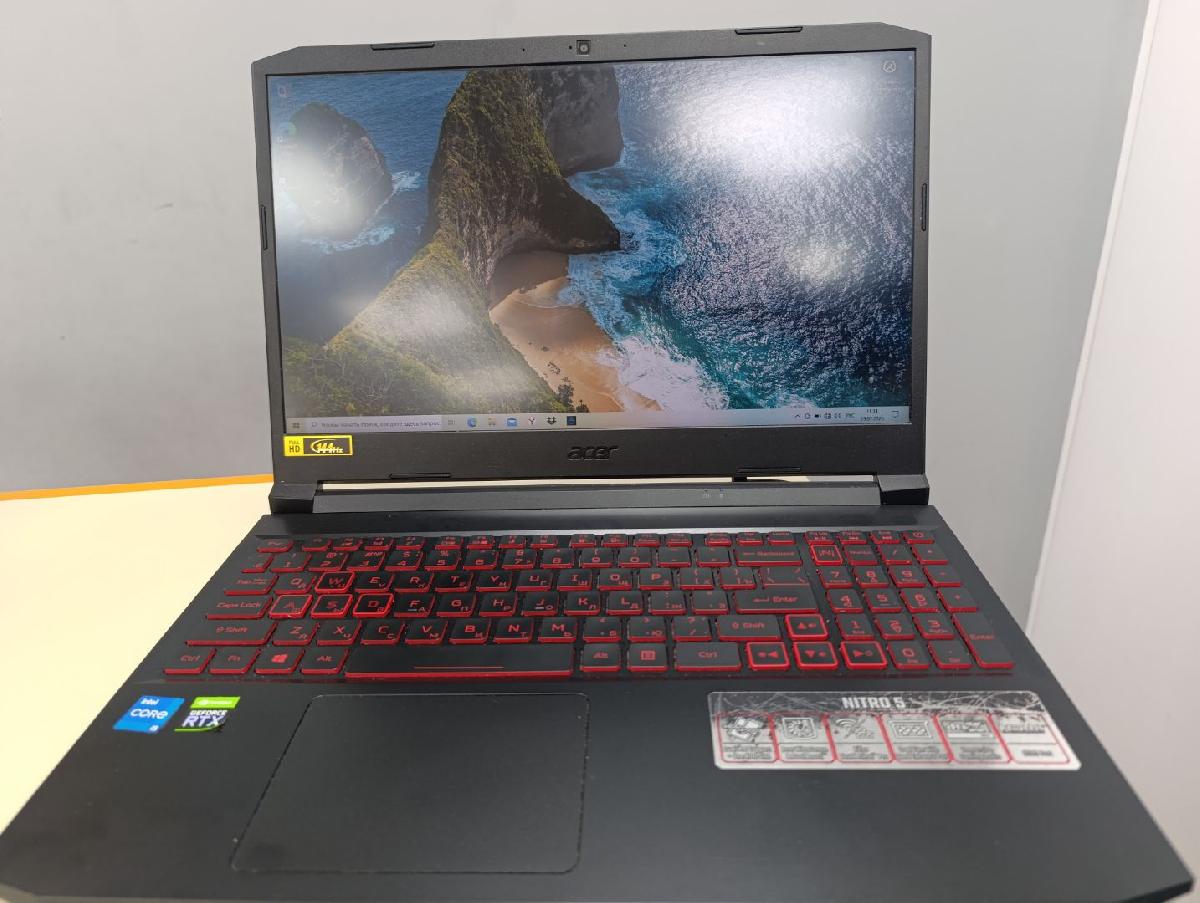 Ноутбук Acer;  Core I5-11400H, GeForce RTX 3050, 8 Гб, 512 GB, Нет