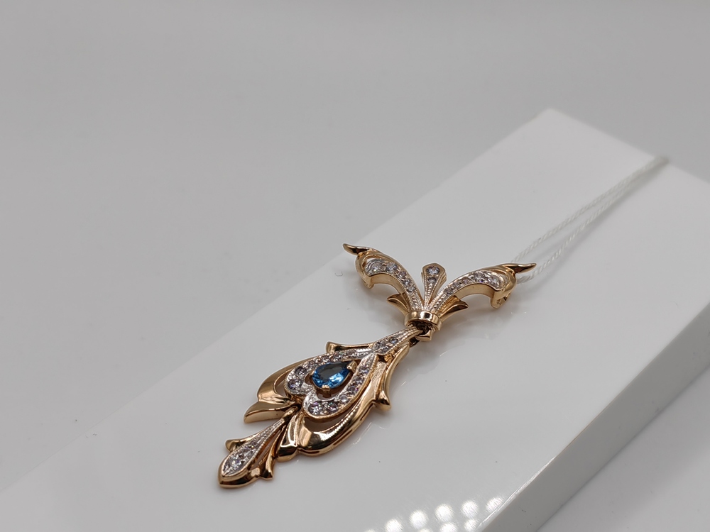 ПОДКМИ585 ПОДВЕСКА С КАМНЯМИ (Au 585)