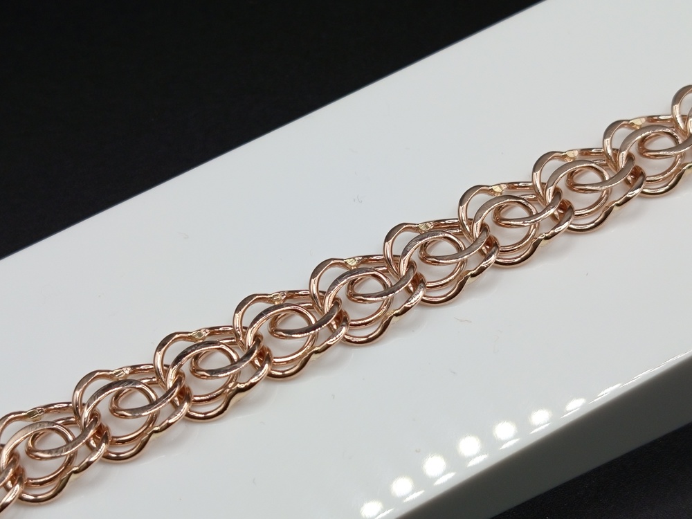 БЛБА585 БРАСЛЕТ ПОЛНОВЕСНЫЙ Бисмарк арбский (Au 585)