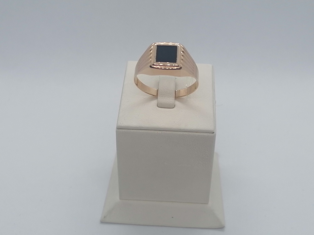 4186эс10 КОЛЬЦО ПЕЧАТКА Эмаль (Au 585)