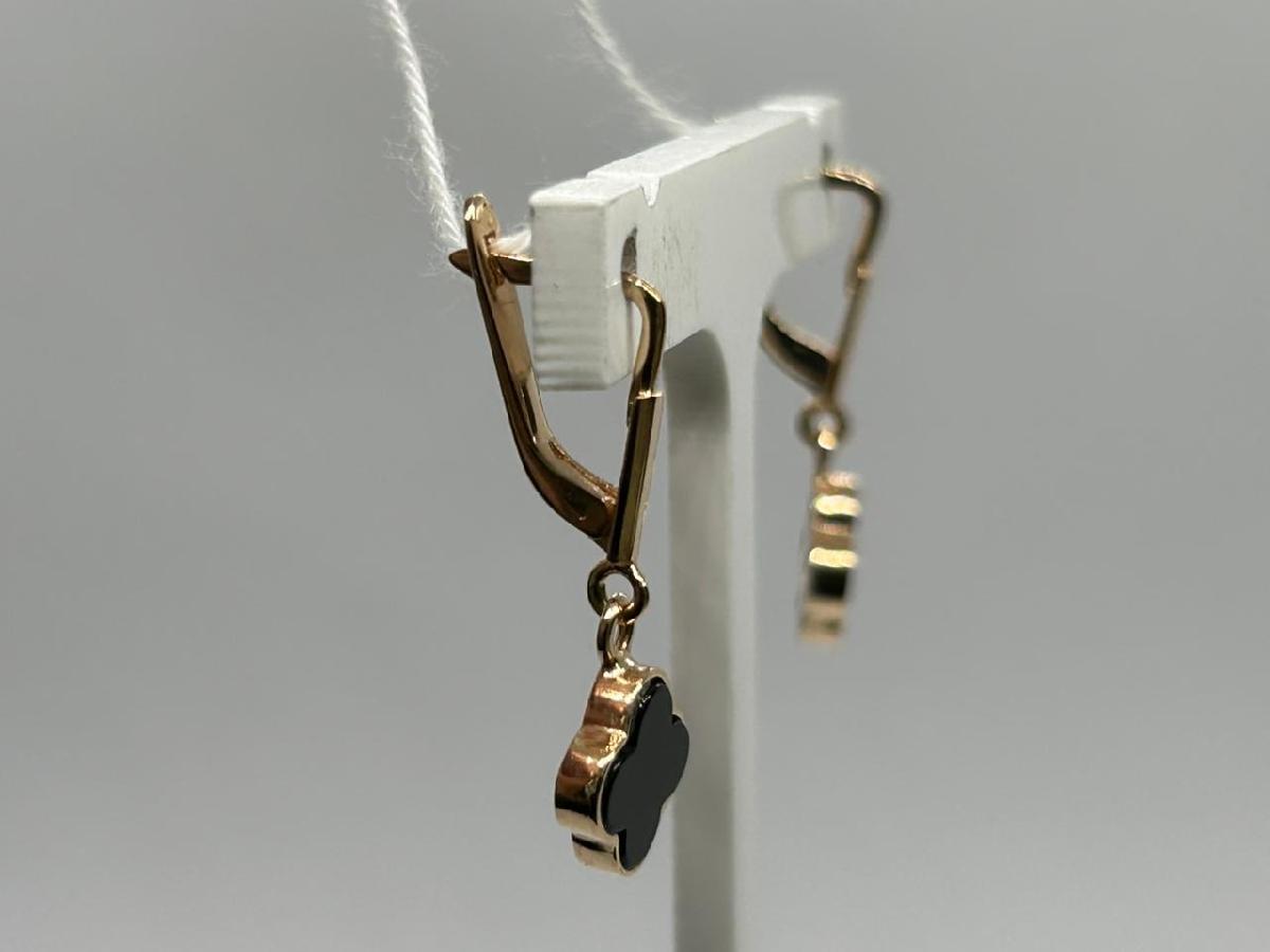 СКМ585 СЕРЬГИ С КАМНЕМ (Au 585)