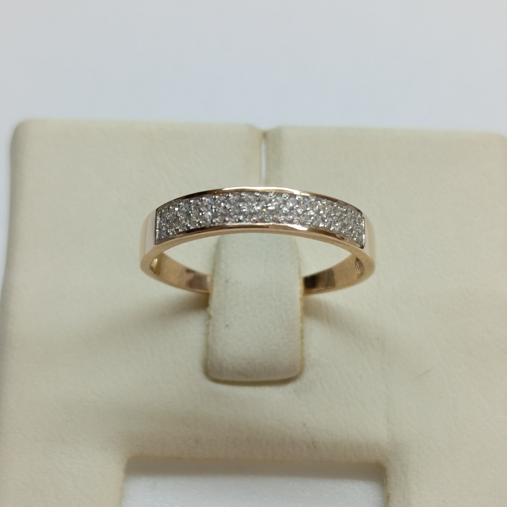 КОЛЬЦО С КАМНЯМИ (Au 585)