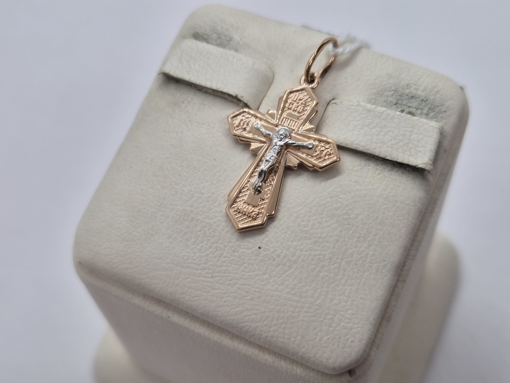 ПОДВЕСКА КРЕСТ БЕЗ КАМНЯ (Au 585)