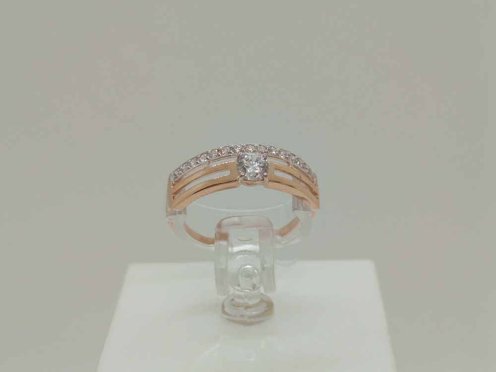 КОЛЬЦО С КАМНЯМИ (Au 585)