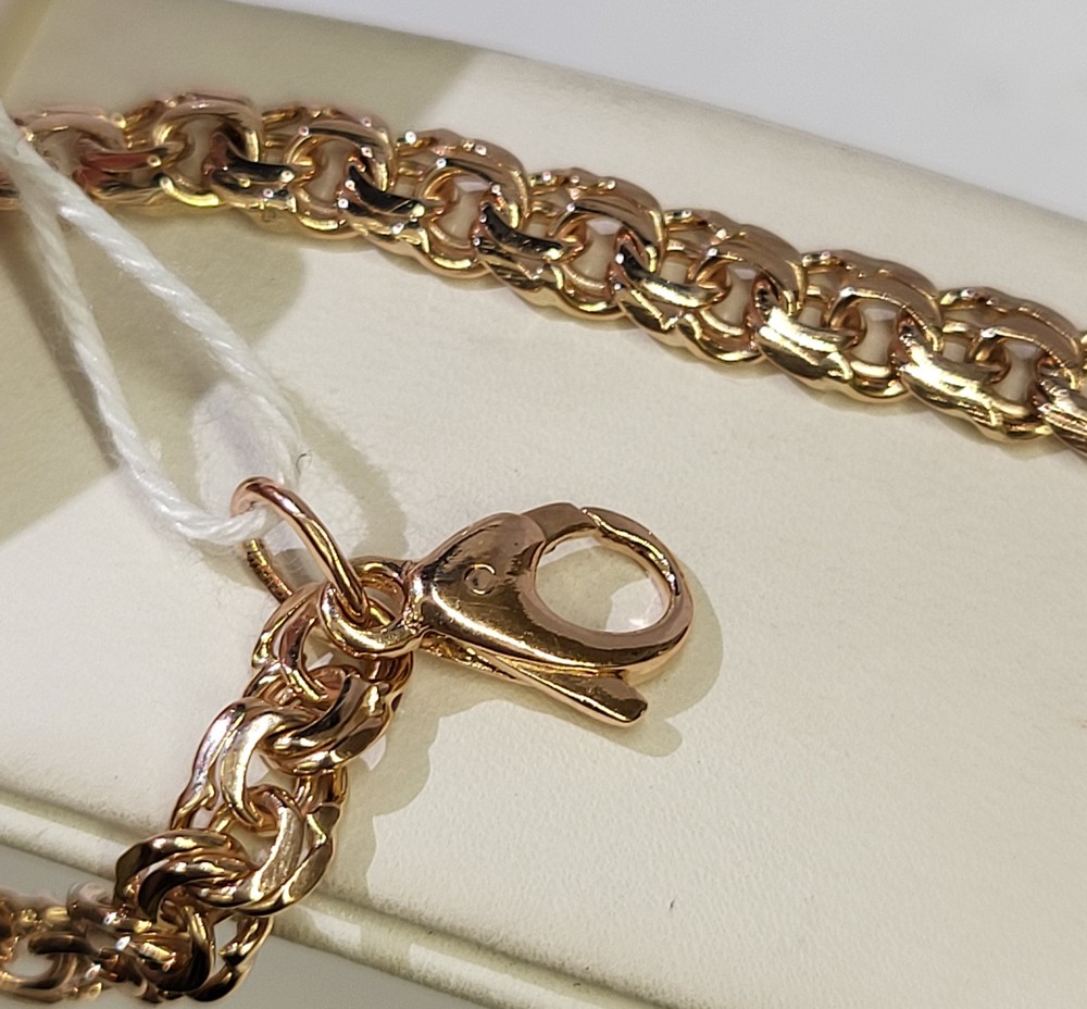 БЛБ585 БРАСЛЕТ ПОЛНОВЕСНЫЙ Бисмарк (Au 585)