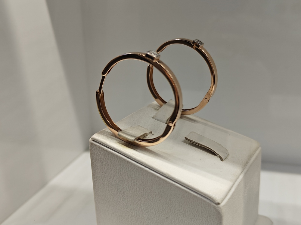 СЕРЬГИ КОНГО с камнем (Au 585)