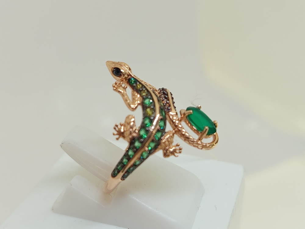 716724 КОЛЬЦО С КАМНЯМИ (Au 585)